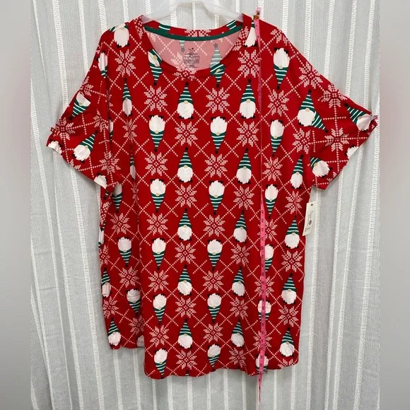 6 Pack Gnome Holiday Christmas Sleep Shirt Gown with pockets-‎ Size 2X / 3X NWT - Picture 8 of 10